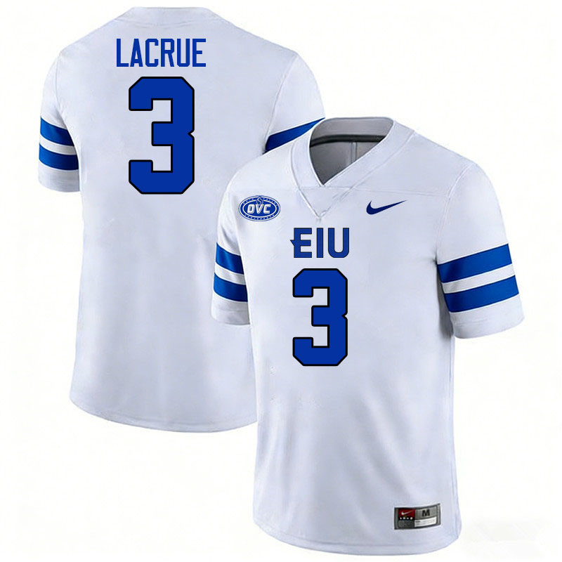 Eastern Illinois Panthers #3 Cole LaCrue College Football Jerseys,Uniforms-White